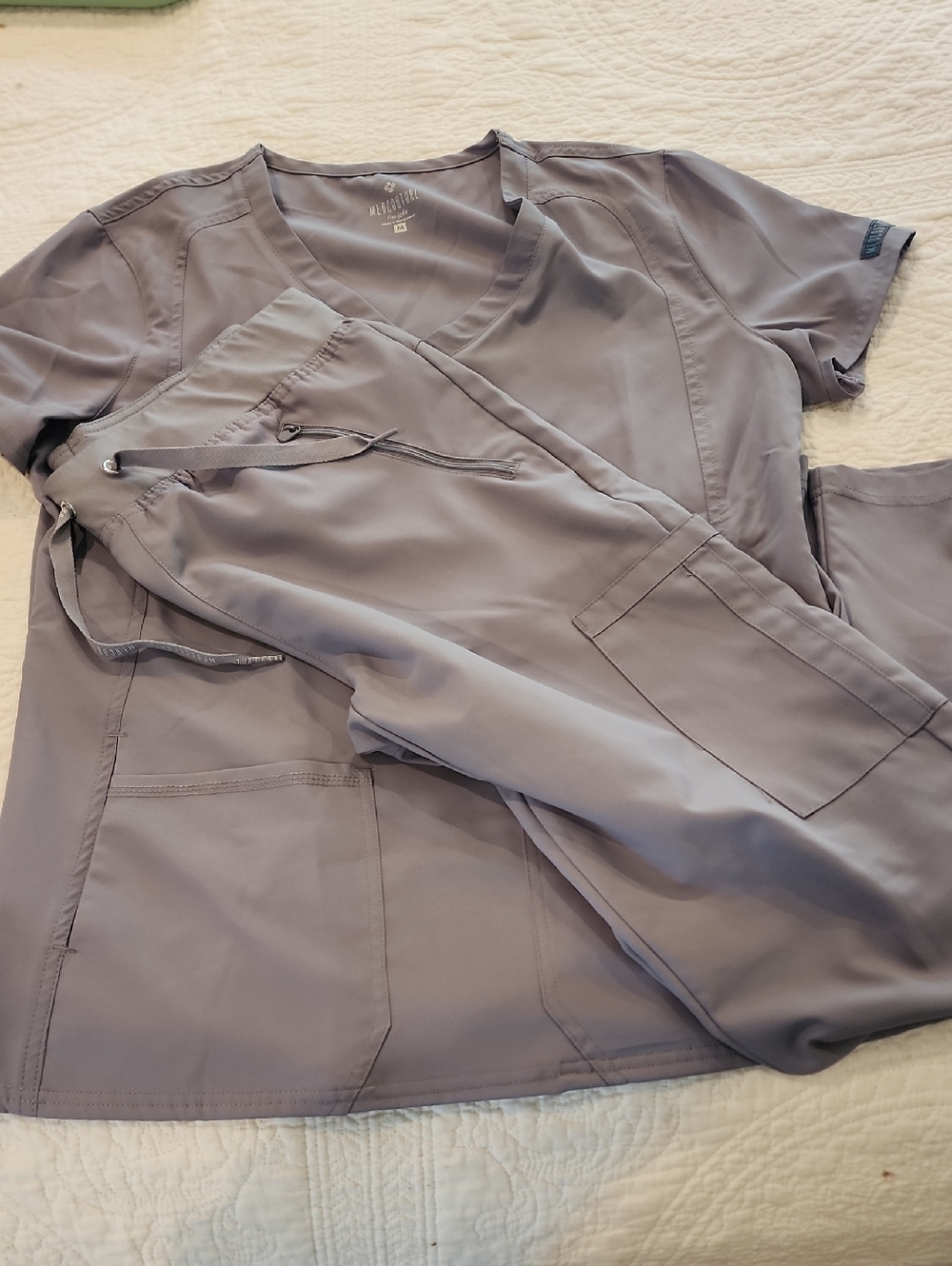 Med Couture Insight Scrub Set in Dusty Lavender Gray